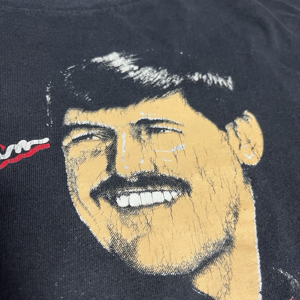 Davey Allison Shirt Size 2XL Black Vintage 90s NASCAR Racing Tee - Picture 8 of 9